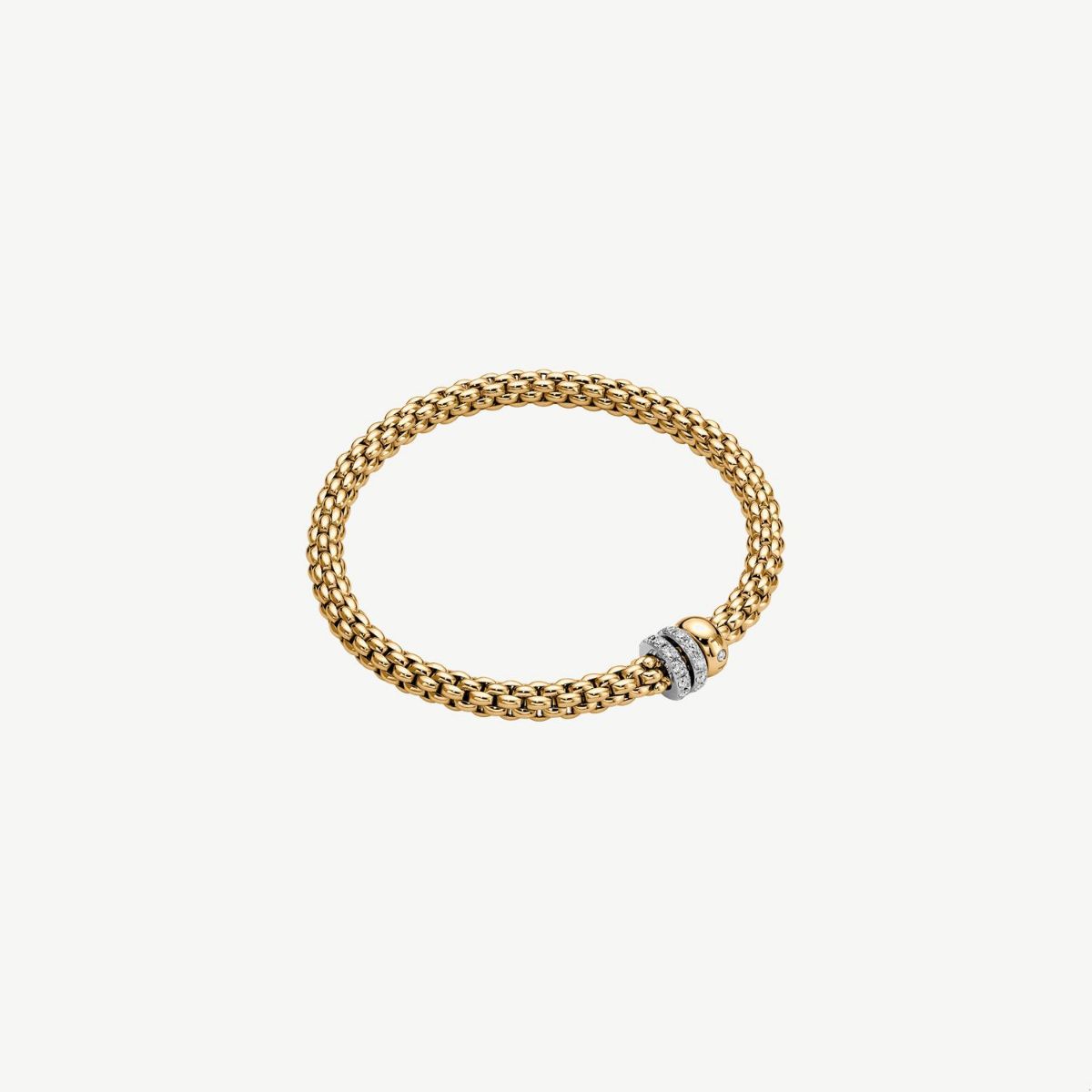 Picture of Flex'it Solo Bracelet Yellow Gold Three Rondels